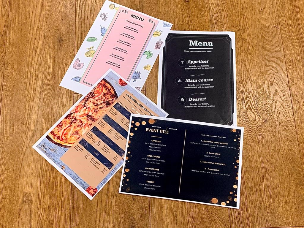 Menu Printing